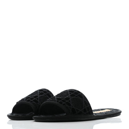Christian Dior Velvet Cannage Chez Moi Slide Sandal 36.5 Black 3 of 8