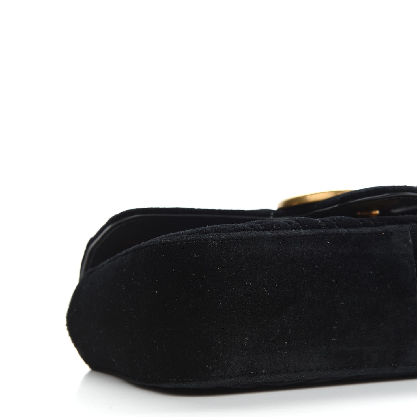 Velvet Matelasse Mini GG Marmont Shoulder Bag Black