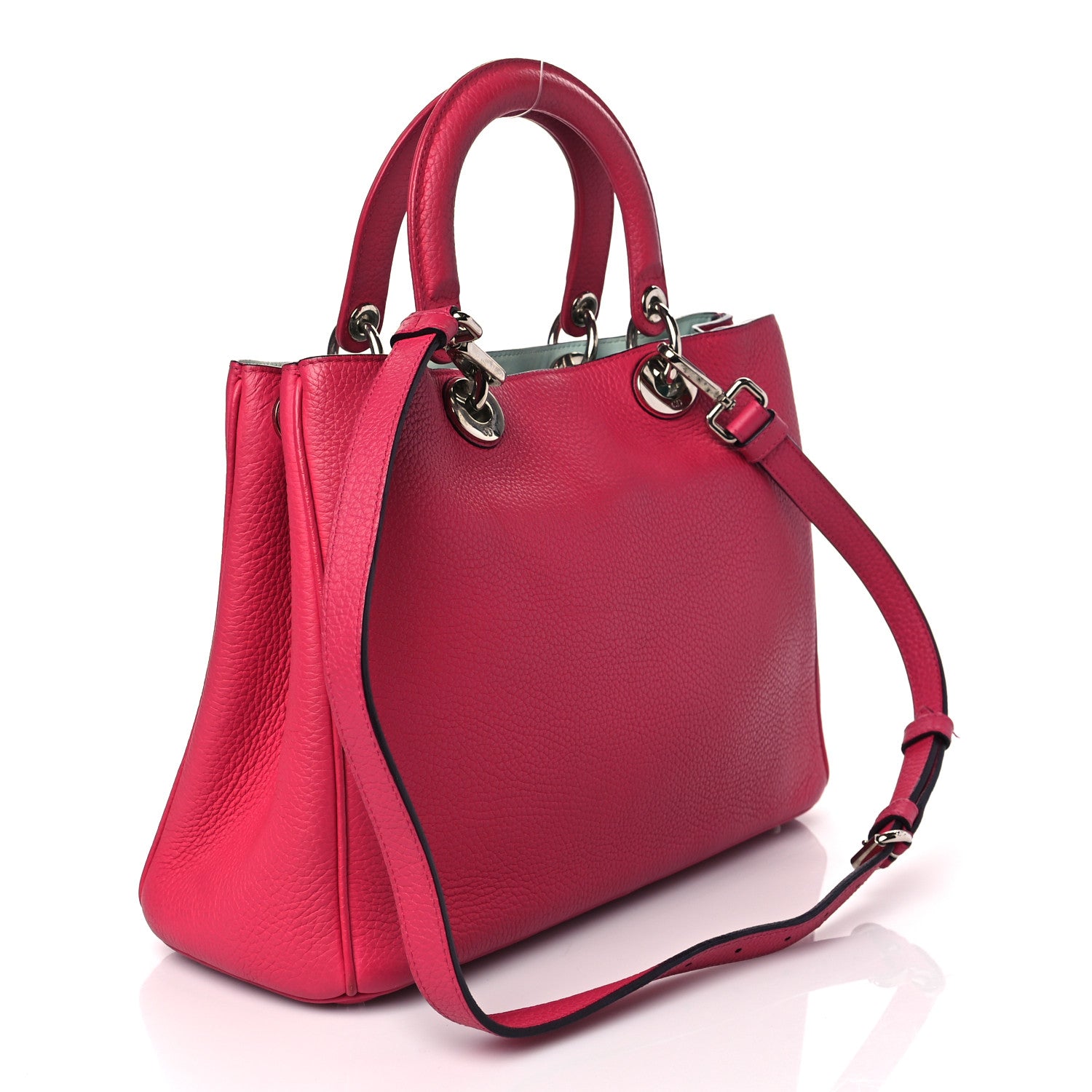Christian Dior Calfskin Medium Diorissimo Tote Fuchsia 4 of 11