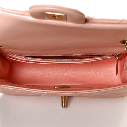 Chanel Lambskin Quilted Mini Rectangular Pearl Crush Flap Light Pink 4 of 13