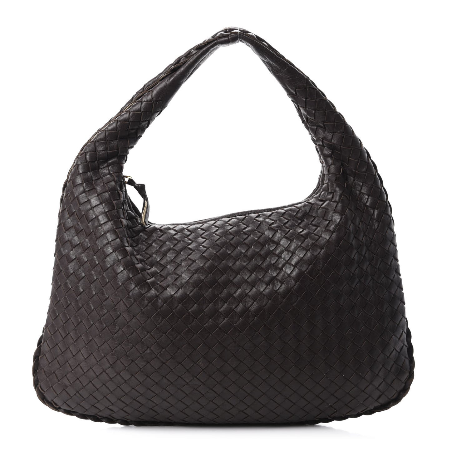 Nappa Intrecciato Medium Veneta Hobo Ebano