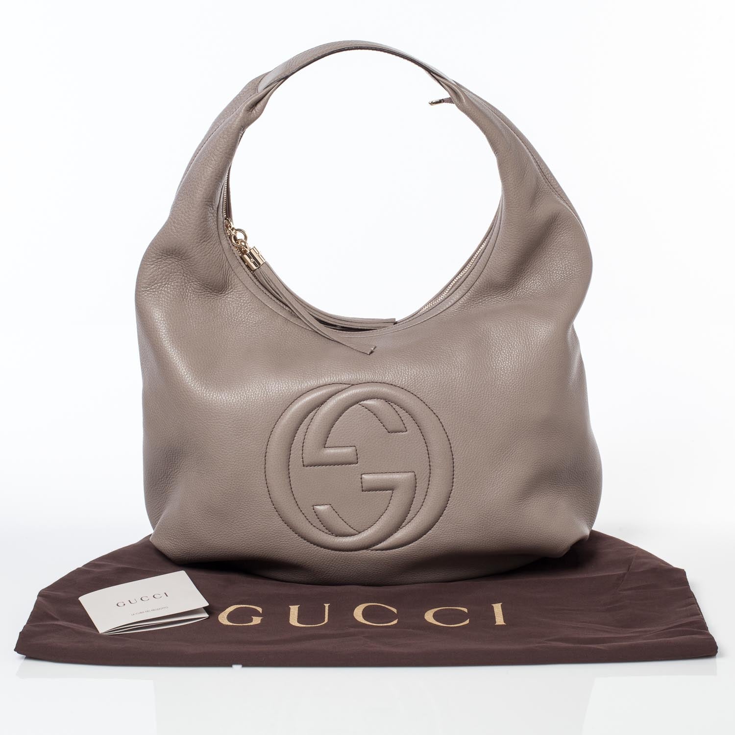 Gucci Pebbled Calfskin Large Soho Hobo New Fango 12 of 12