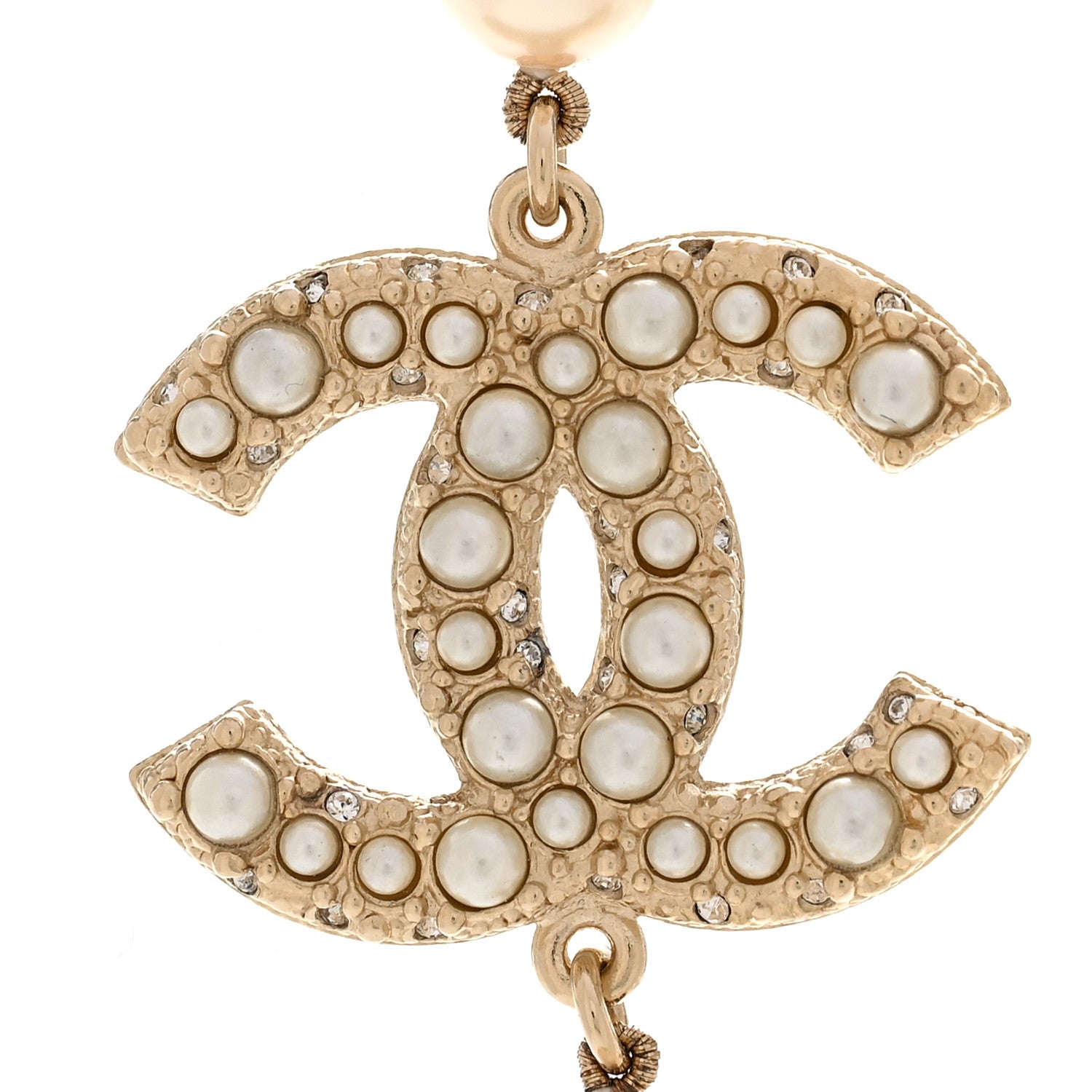 Chanel Pearl CC 100th Anniversary Necklace Light Gold 4 of 6