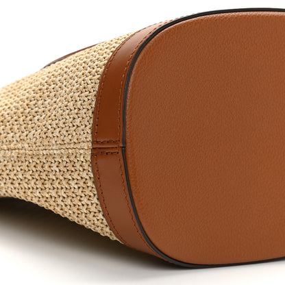 Louis Vuitton Kitted Raffia Petit Bucket Caramel 9 of 10