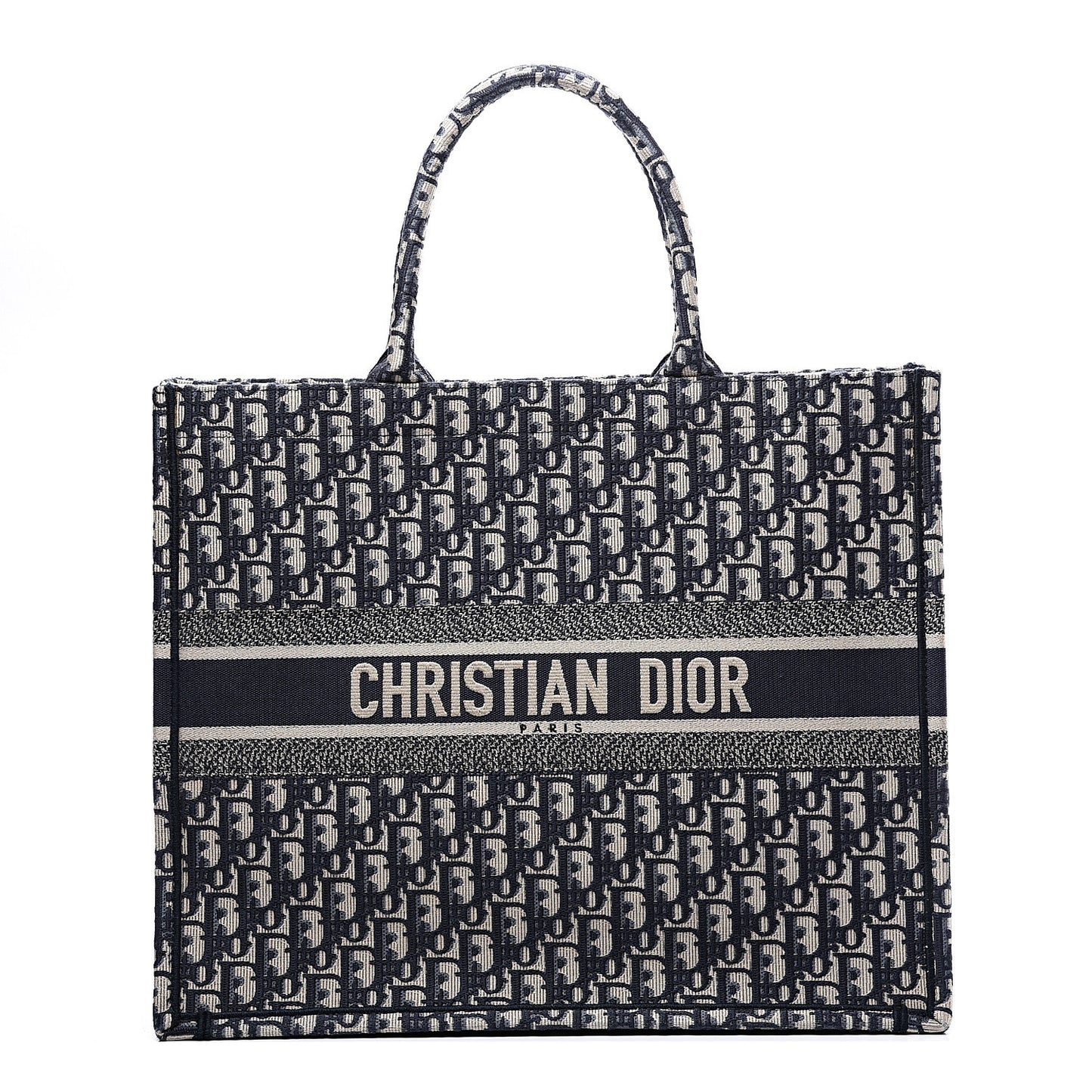 Oblique Book Tote Blue Multicolor