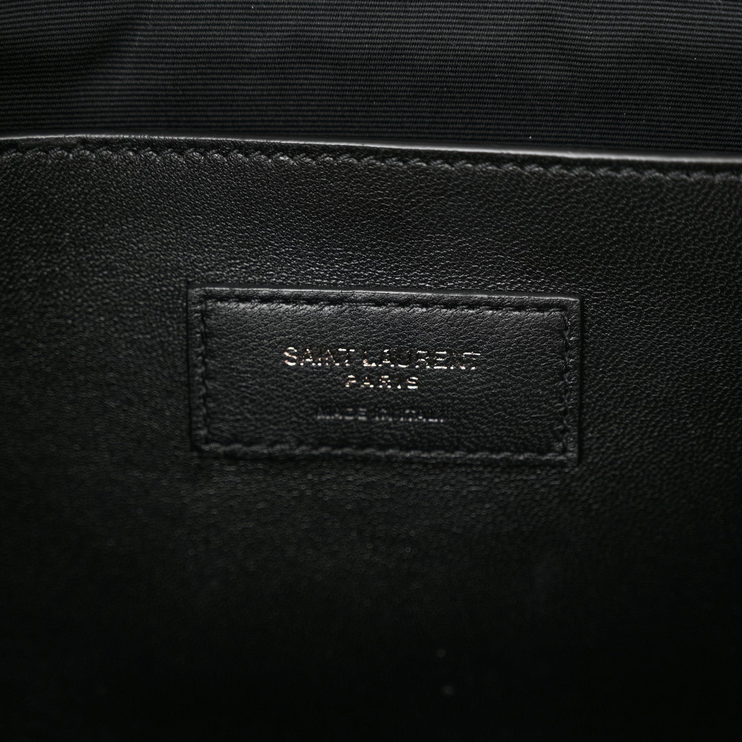 Saint Laurent Grain De Poudre Medium West Hollywood Monogram Fold-Over Black 6 of 11
