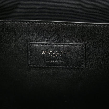 Saint Laurent Grain De Poudre Medium West Hollywood Monogram Fold-Over Black 6 of 11
