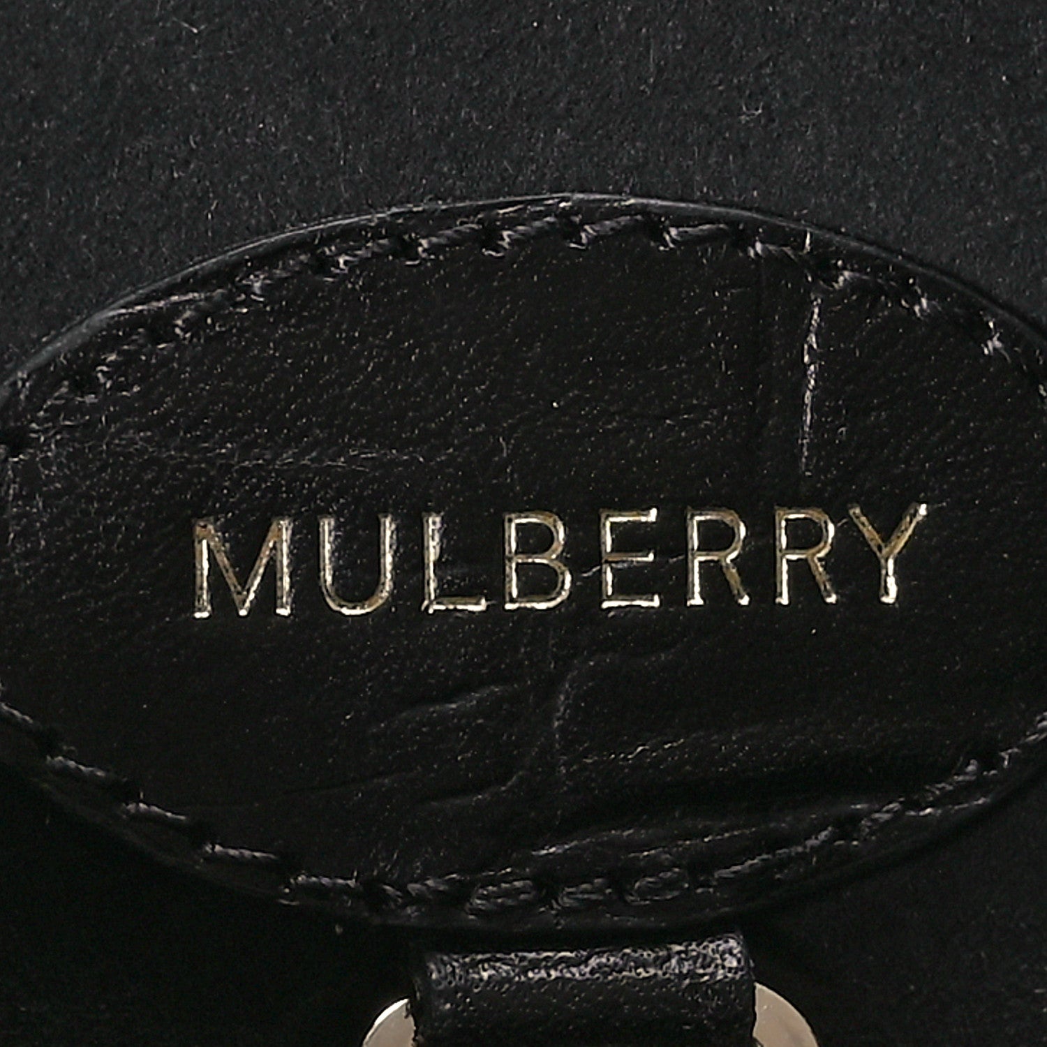 Mulberry Calfskin Crocodile Embossed Bayswater Black 6 of 11