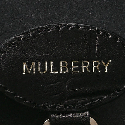 Mulberry Calfskin Crocodile Embossed Bayswater Black 6 of 11