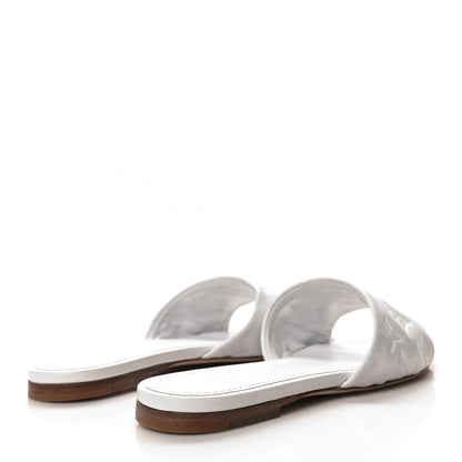 Louis Vuitton Lambskin Embossed Monogram Revival Flat Mules 37 White 4 of 8