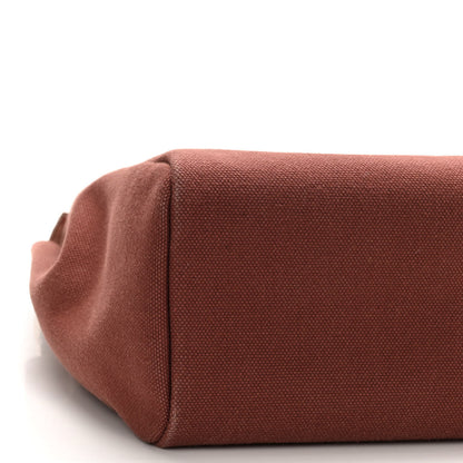 Hermes Toile Calfskin Herbag 39 GM Rouge H 10 of 11