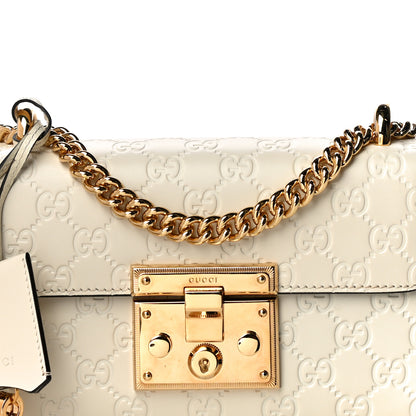 Gucci Guccissima Small Padlock Shoulder Bag White 9 of 13