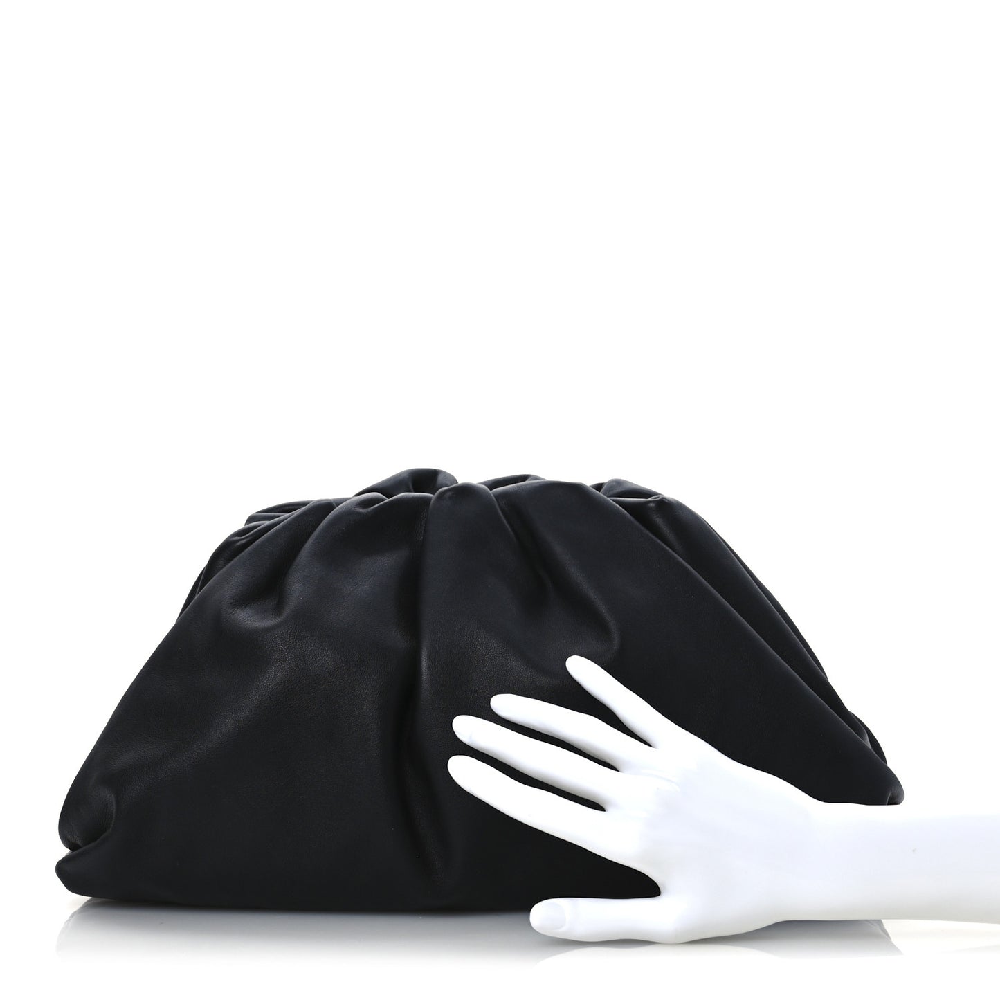 Smooth Butter Calf The Pouch Oversized Clutch Black