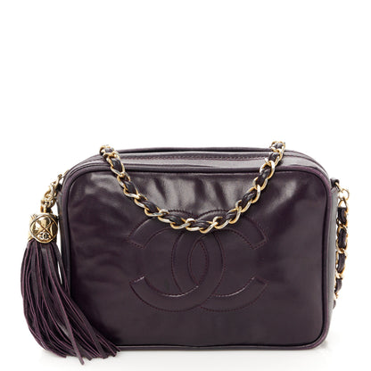 Chanel Lambskin CC Tassel Camera Case Purple 1 of 10