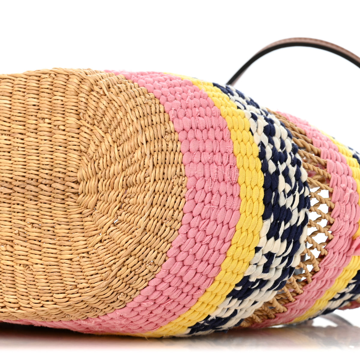 Loewe Raffia Anagram Paulas Ibiza Small Basket Tote Bag Natural Pink Tulip 10 of 12