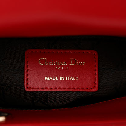 Christian Dior Lambskin Cannage Small My ABCDior Lady Dior Red 6 of 10