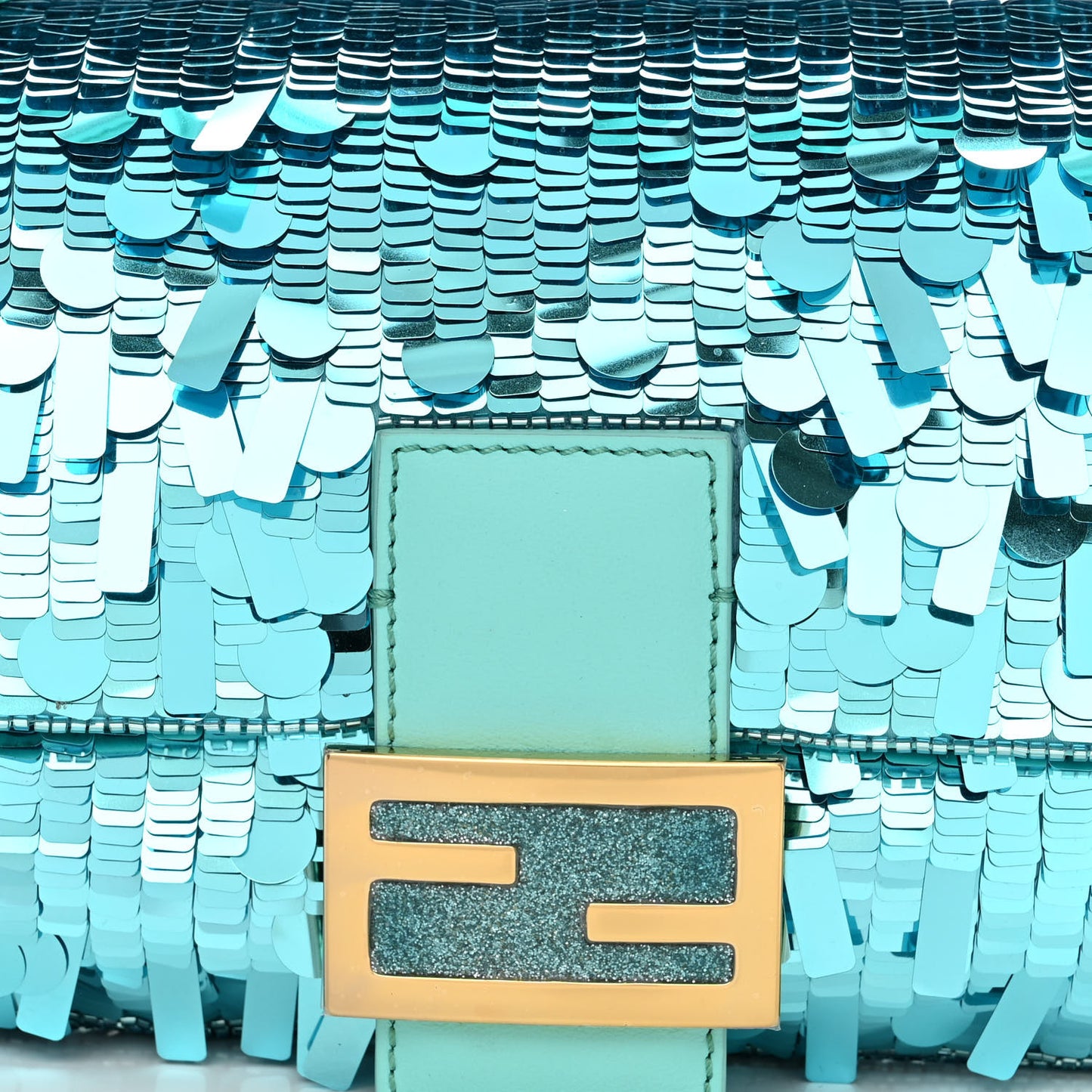 Sequin Paillettes Vitello Grace Sex and the City Baguette Spring Turquoise