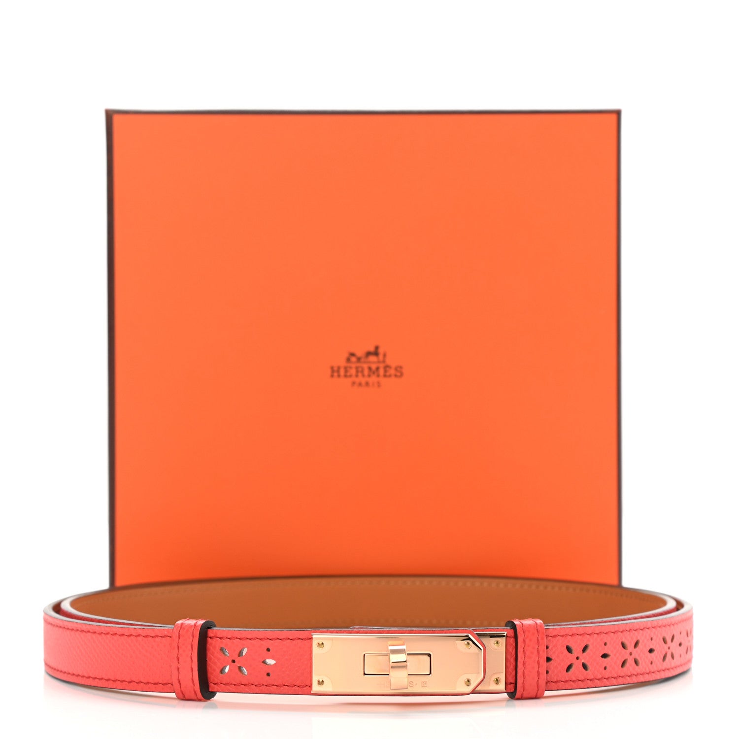 Hermes Epsom Perforated Kelly Garden Party 18 Belt Rose Jaipur 4 of 4