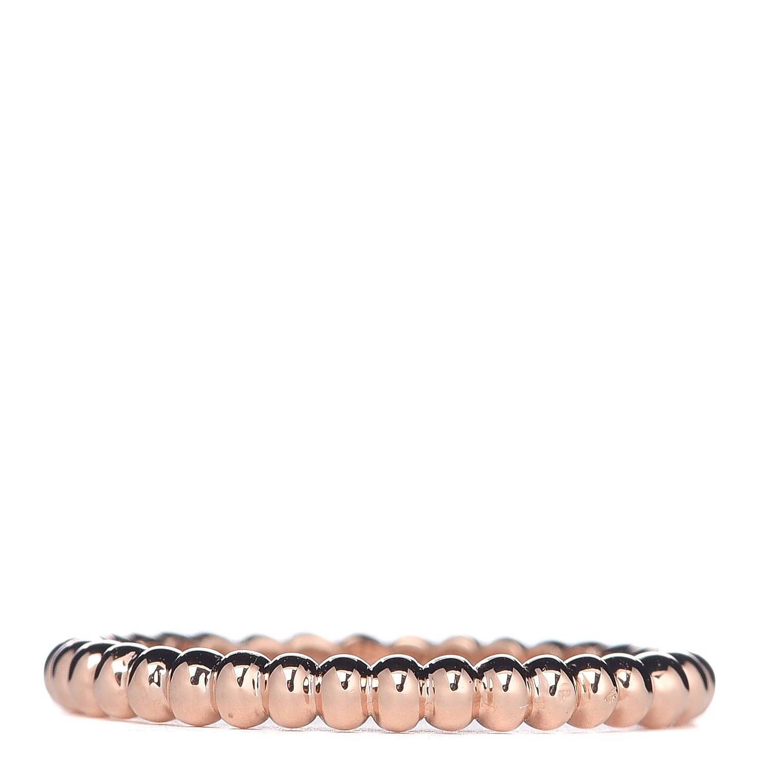 Van Cleef & Arpels 18K Rose Gold Small Perlee Ring 49 4.75 1 of 4