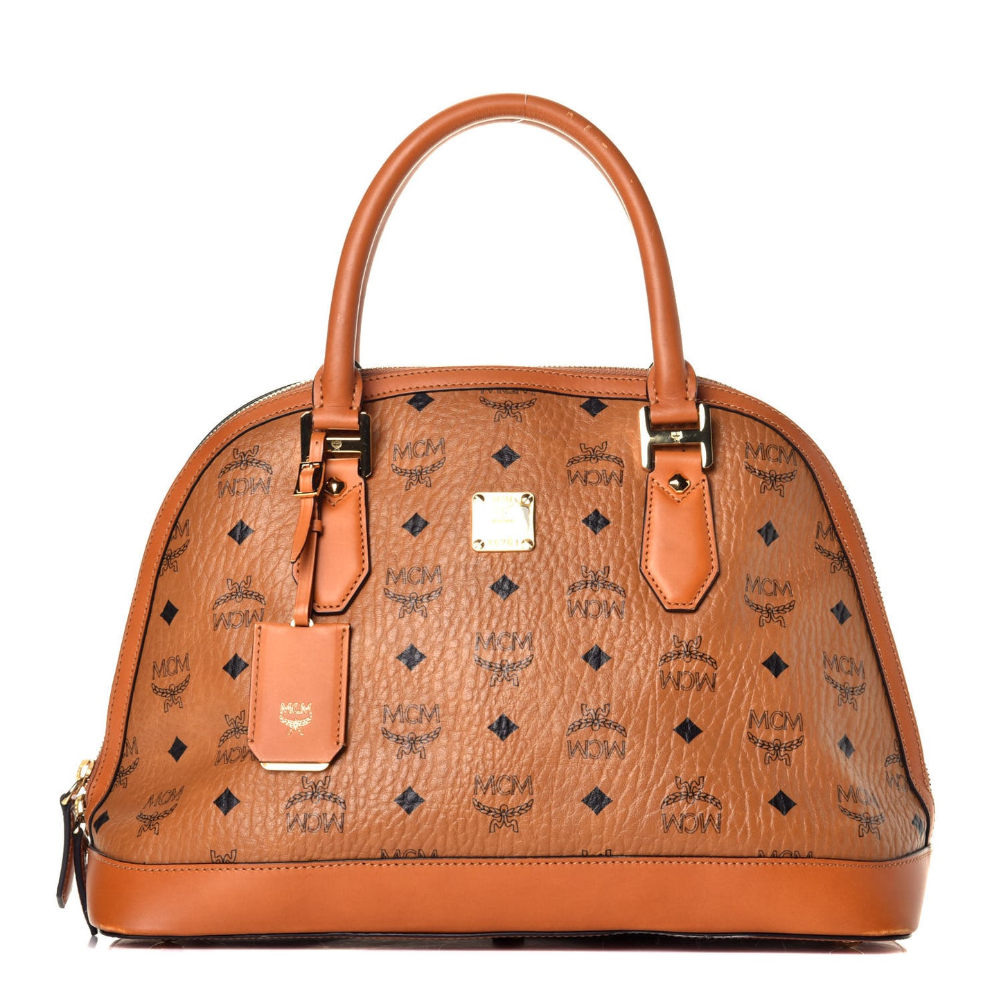 Visetos Heritage Bowler Bag Cognac