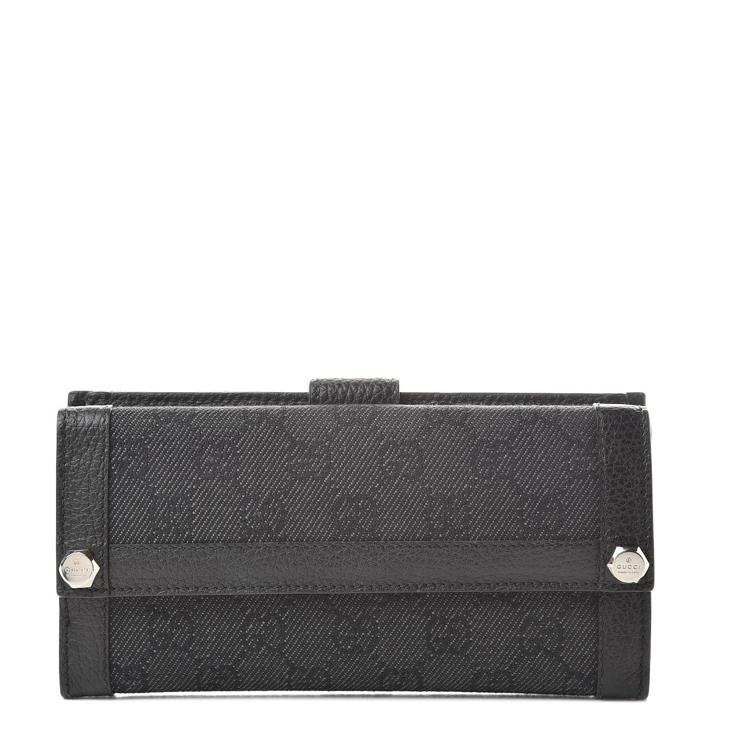 Gucci Monogram Continental Charmy Wallet Black 1 of 9