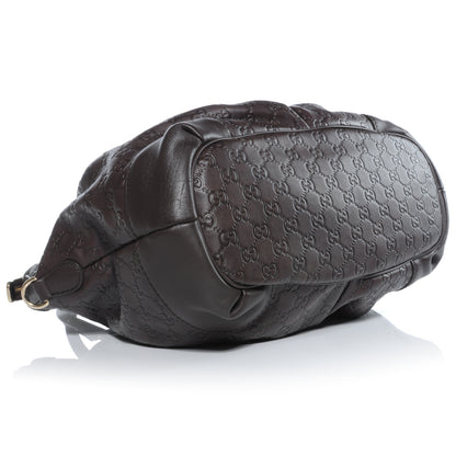 Gucci Guccissima Large Sukey Top Handle Bag Dark Brown 5 of 9