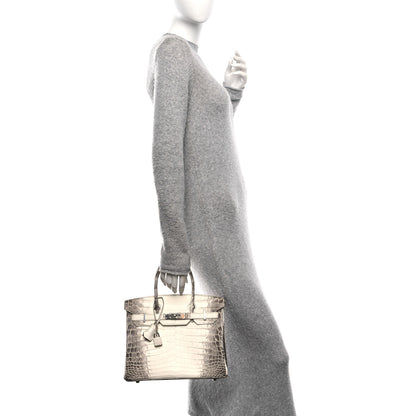 Hermes Matte Niloticus Crocodile Himalaya Birkin 30 Blanc 2 of 11