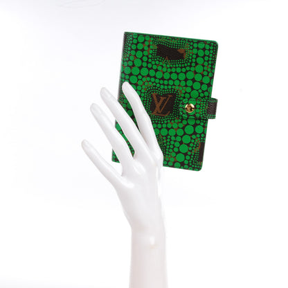 Louis Vuitton Monogram Kusama Town Small Ring Agenda Green 2 of 7