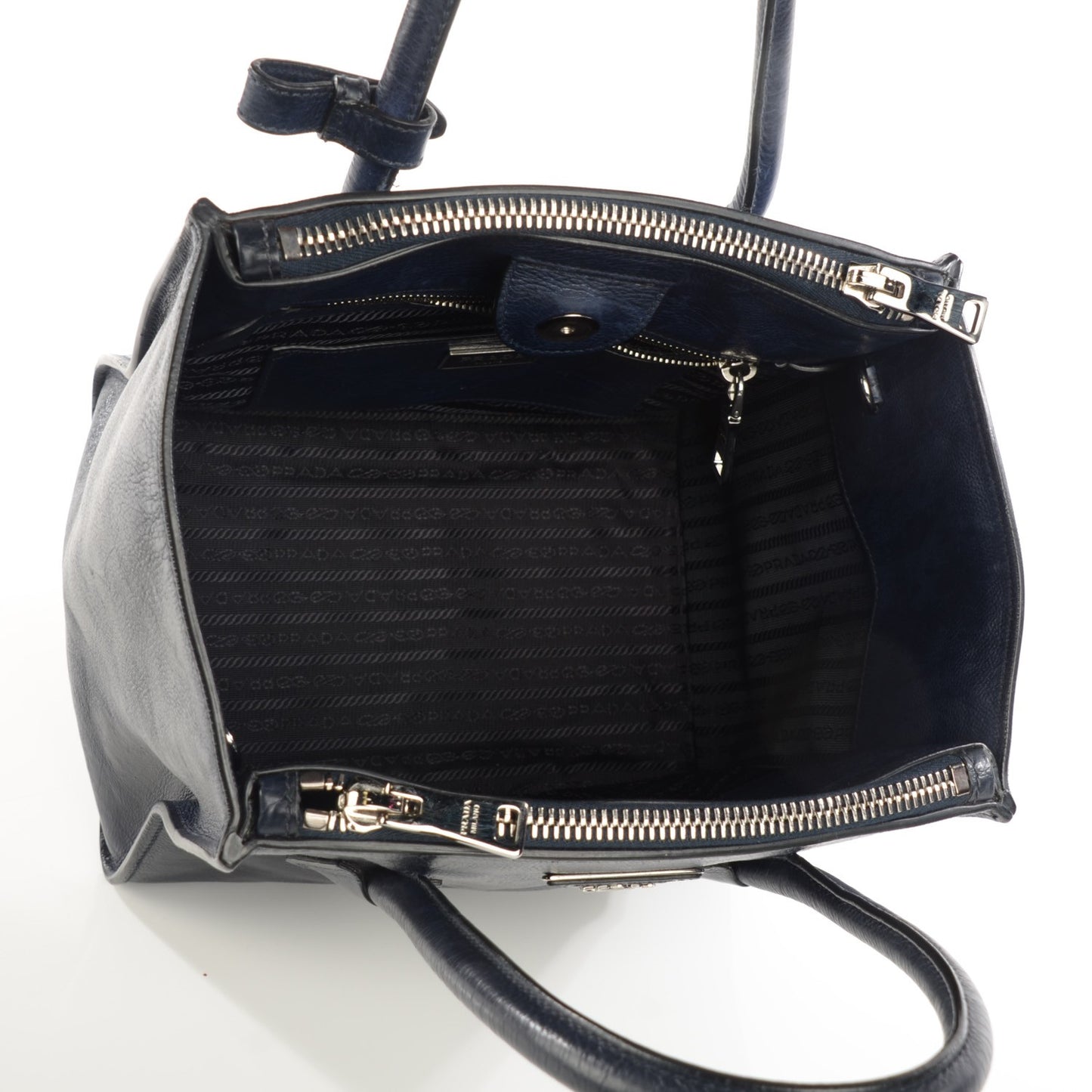 Glace Calf Twin Pocket Tote Baltico