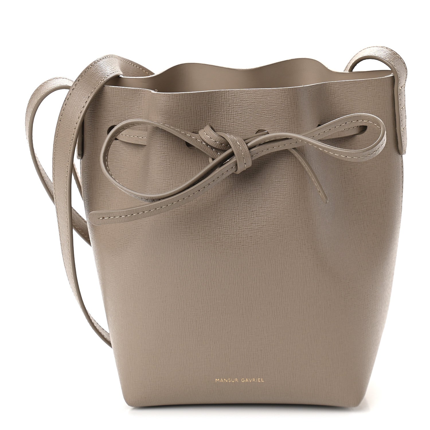 Mansur Gavriel Saffiano Mini Bucket Bag Elefante 1 of 9