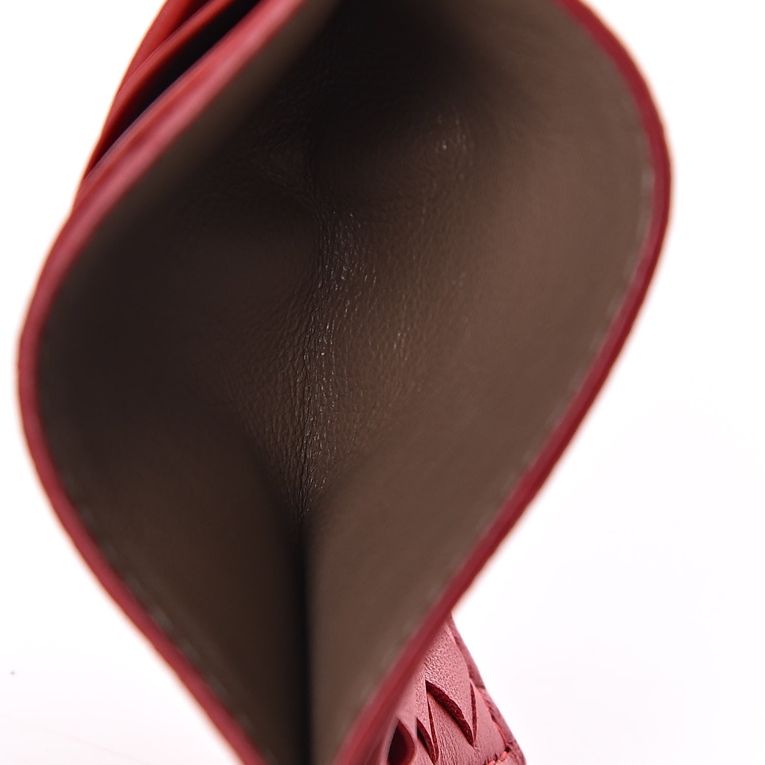 Bottega Veneta Nappa Intrecciato VN Card Case Red 5 of 9