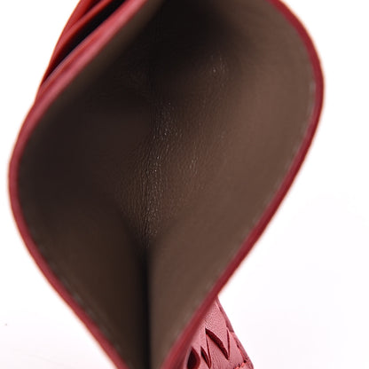 Bottega Veneta Nappa Intrecciato VN Card Case Red 5 of 9