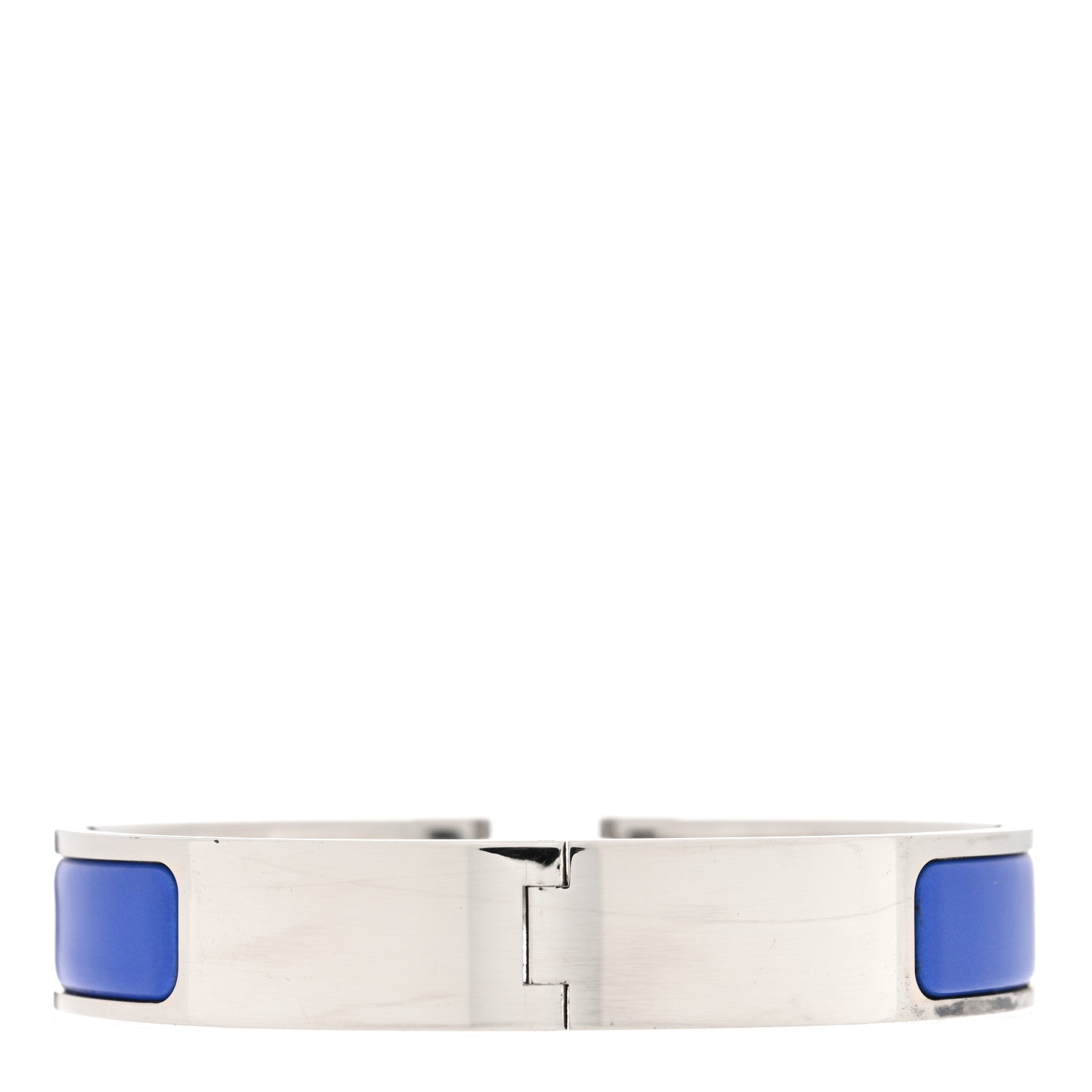 Hermes Narrow Enamel Clic Clac H Bracelet GM Bleu Electrique 3 of 5