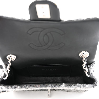 Chanel Sequin Mini Rectangular Flap Silver 5 of 10
