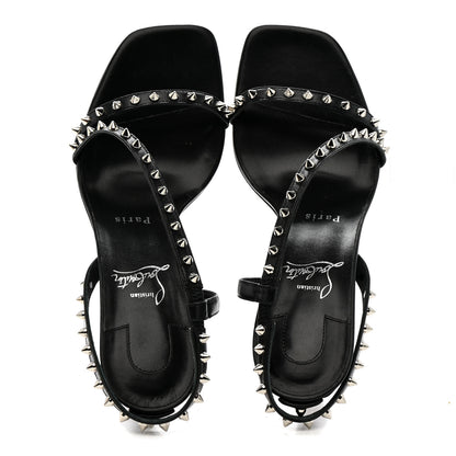 Christian Louboutin Nappa Rosa Condorapik 85 Spike Sandals 38.5 Black 2 of 11