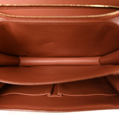 Celine Liege Calfskin Medium Classic Box Flap Bag Terracotta 5 of 10