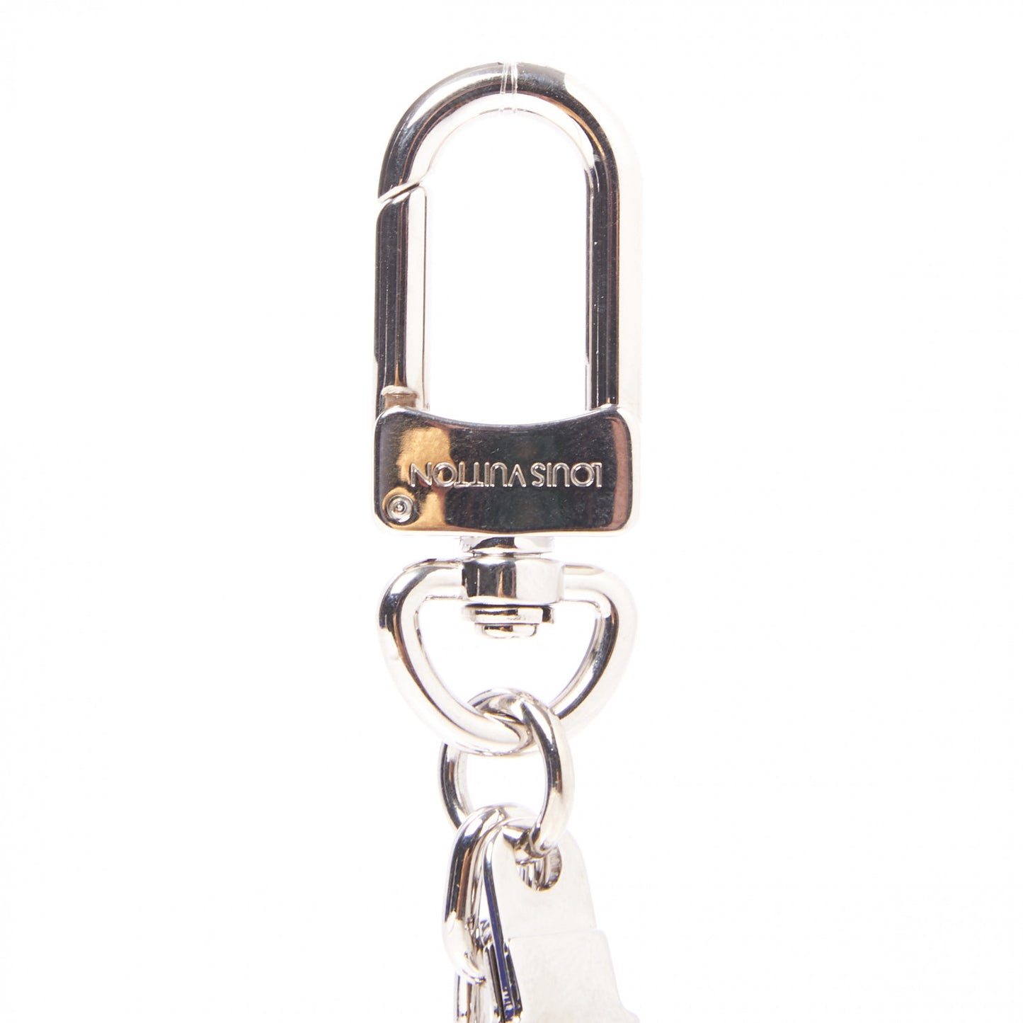 LV Facettes Bag Charm Key Holder Silver