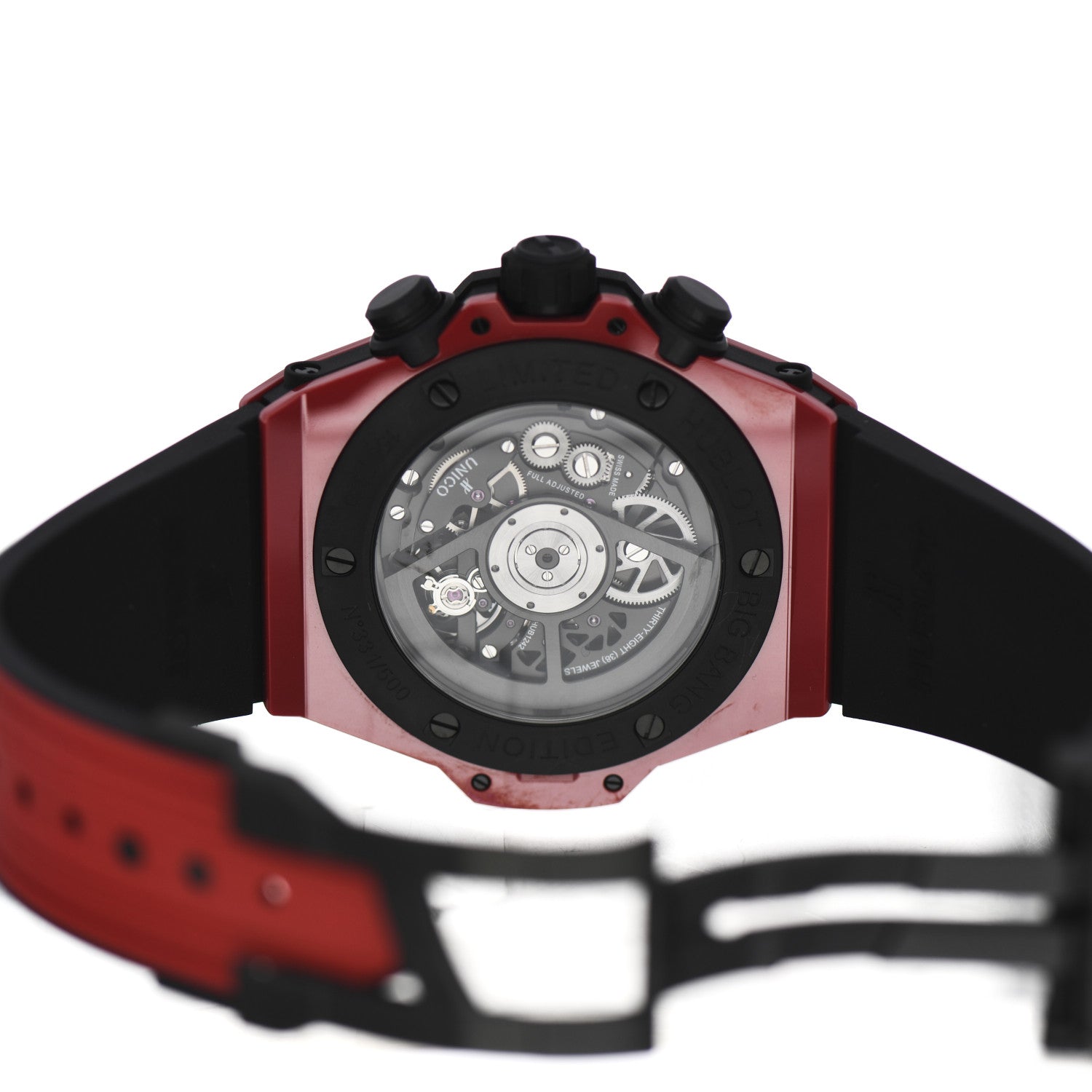 Hublot Red Ceramic Rubber 45mm Big Bang Unico "Red Magic" Limited Edition Automatic Watch Red 411.CF.8513.RX 4 of 4