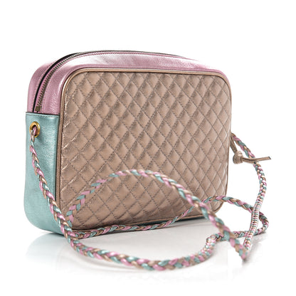Gucci Laminated Nappa Trapuntata Small Zumi Shoulder Bag Rosa Lago Rame 2 of 9