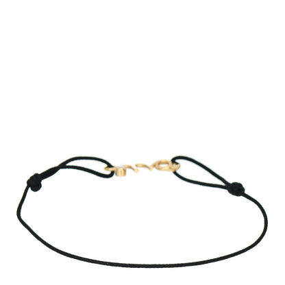 Christian Dior 18K Yellow Gold Diamond Oui Cord Bracelet Black 2 of 4