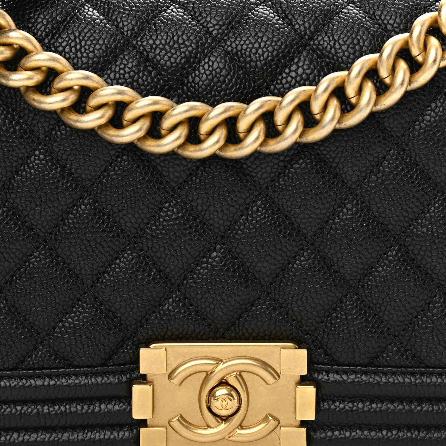 Chanel Caviar Quilted Medium Boy Flap Black 8 of 11