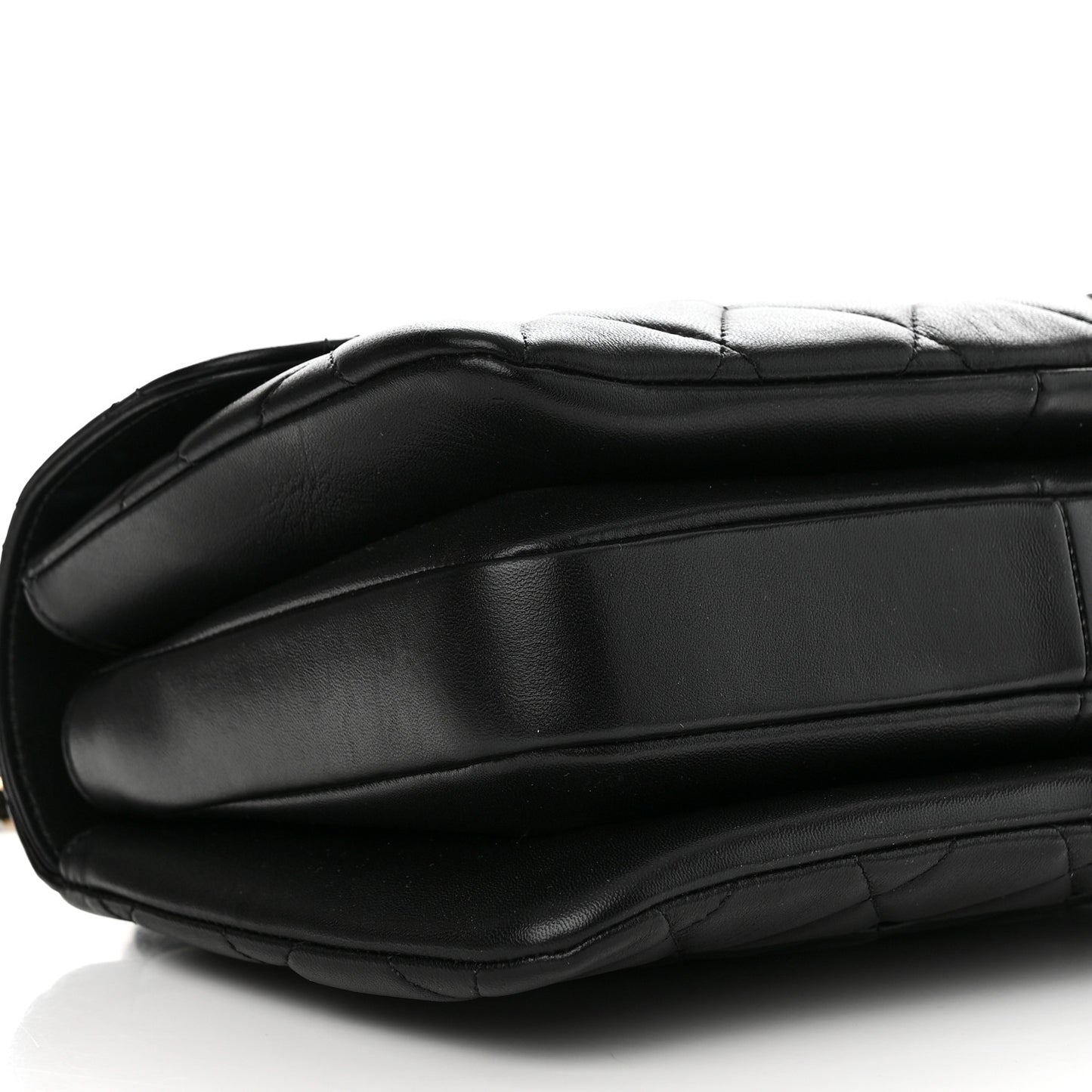 Lambskin Quilted Small Trendy CC Dual Handle Flap Bag Black
