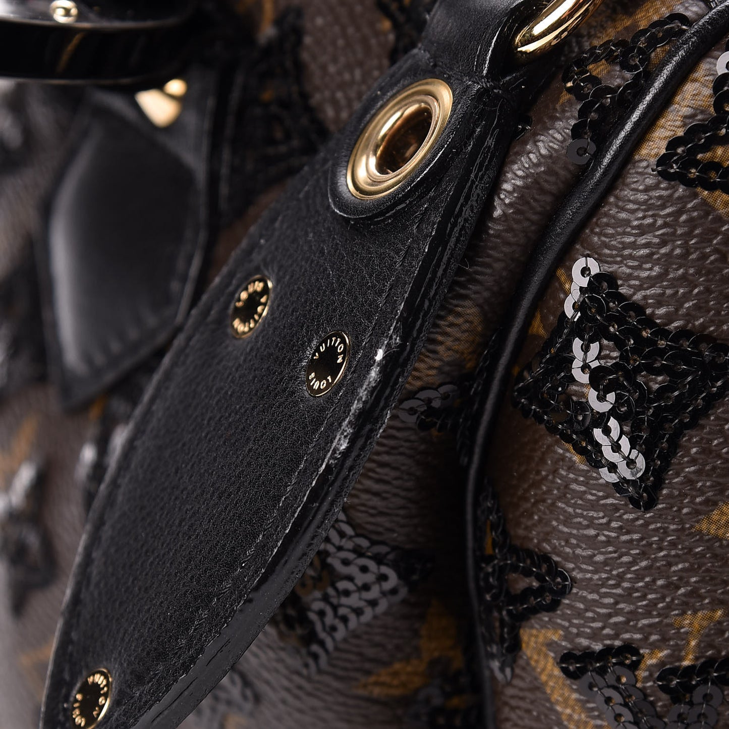 Monogram Sequins Eclipse Speedy 28 Black