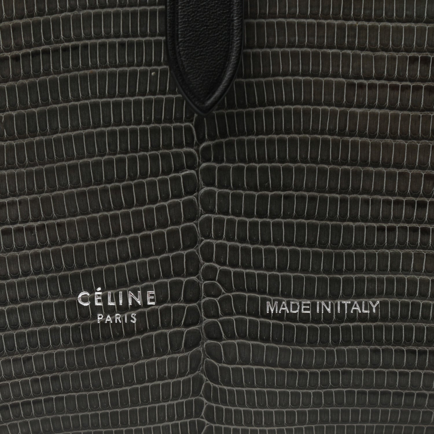 Celine Lizard Calfskin Large Multifunction Strap Wallet Black 6 of 9