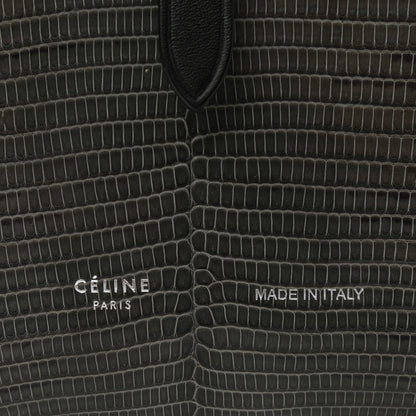 Celine Lizard Calfskin Large Multifunction Strap Wallet Black 6 of 9