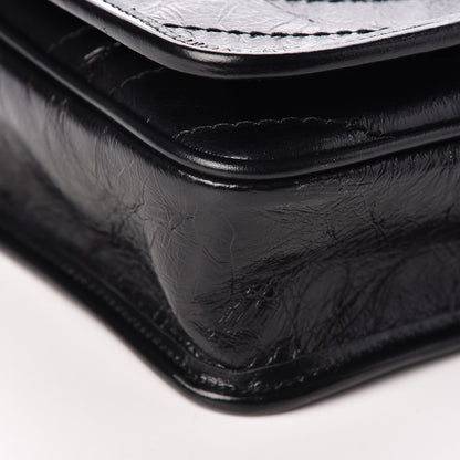 Saint Laurent Crinkled Calfskin Matelasse Monogram Niki Chain Wallet Black 9 of 11
