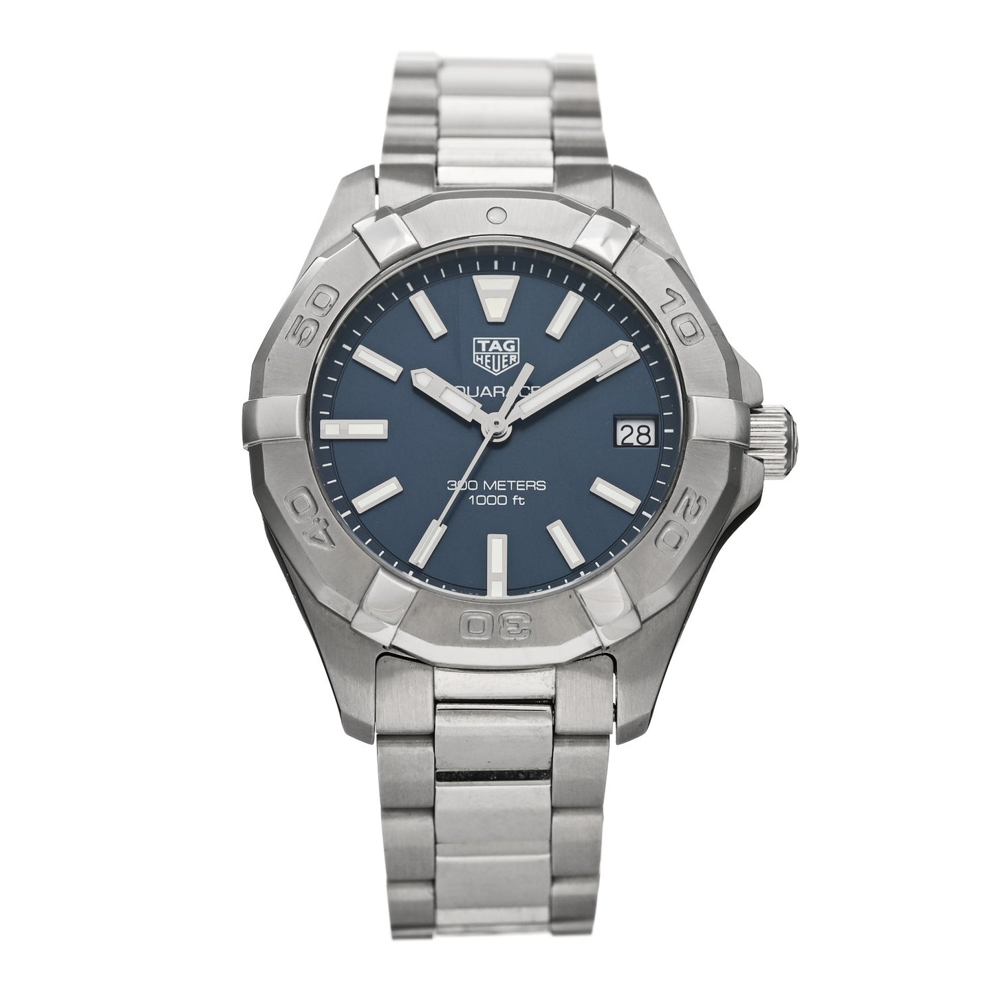 Stainless Steel 32mm Aquaracer Lady Quartz Watch Blue WBD1312