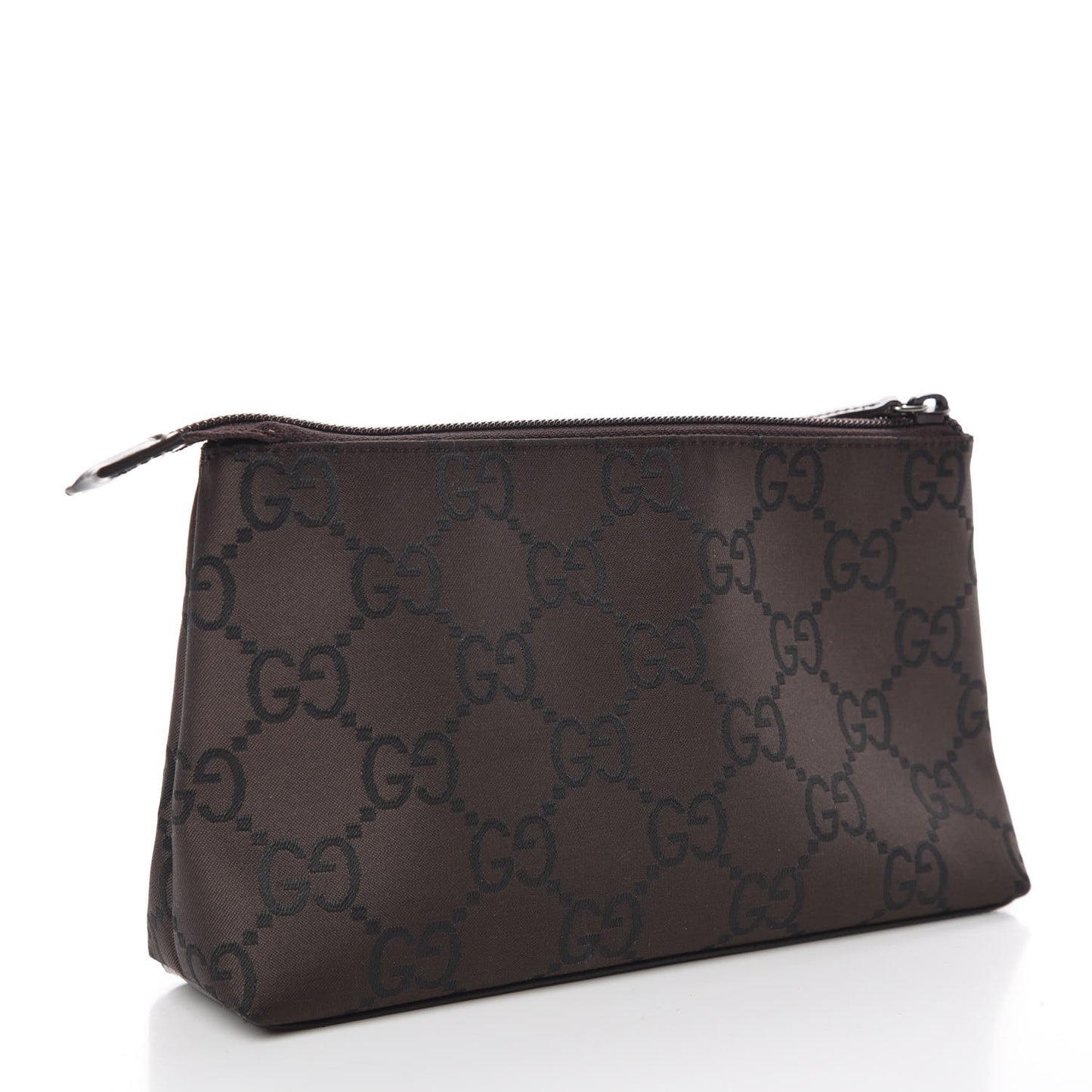 Nylon Monogram Cosmetic Pouch Brown