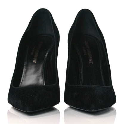 Saint Laurent Velvet Anja 105 Pumps 35 Black 2 of 11