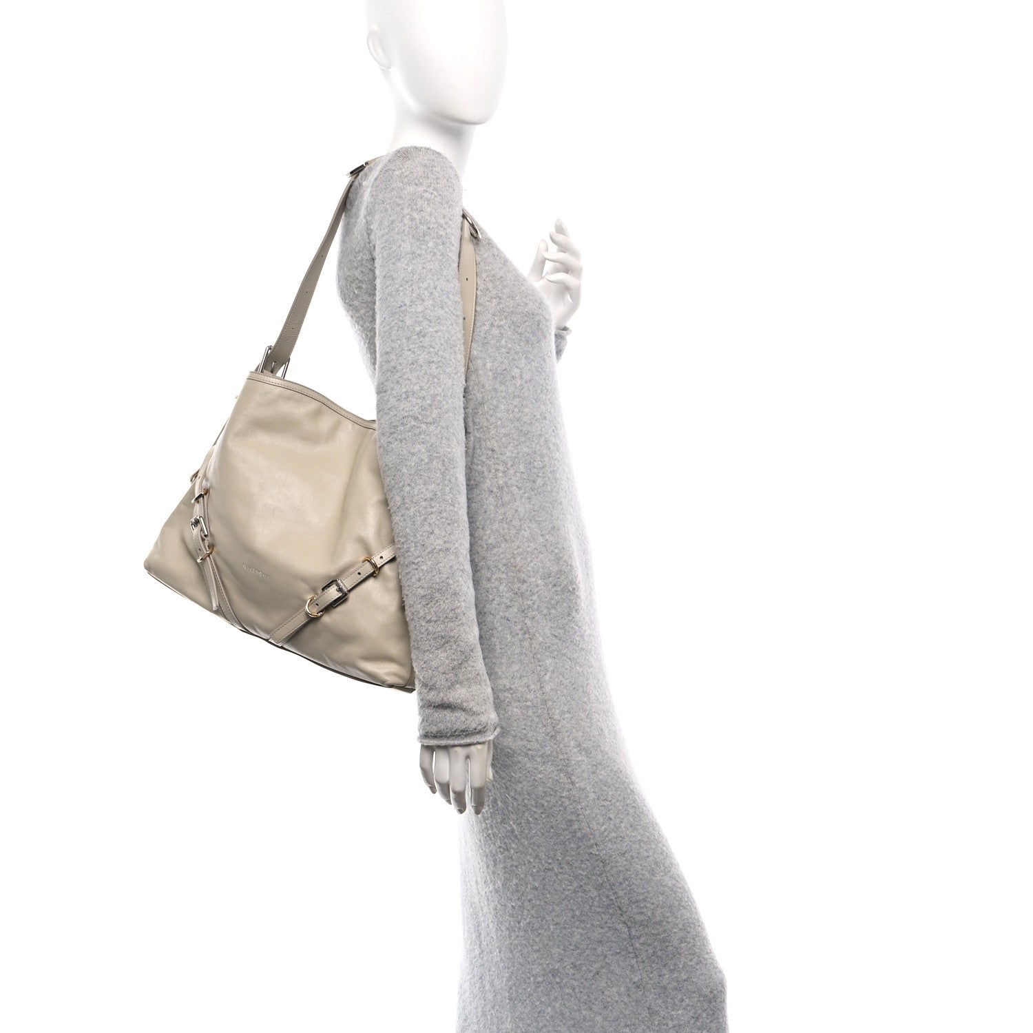 Givenchy Calfskin Medium Voyou Bag Natural Beige 2 of 11